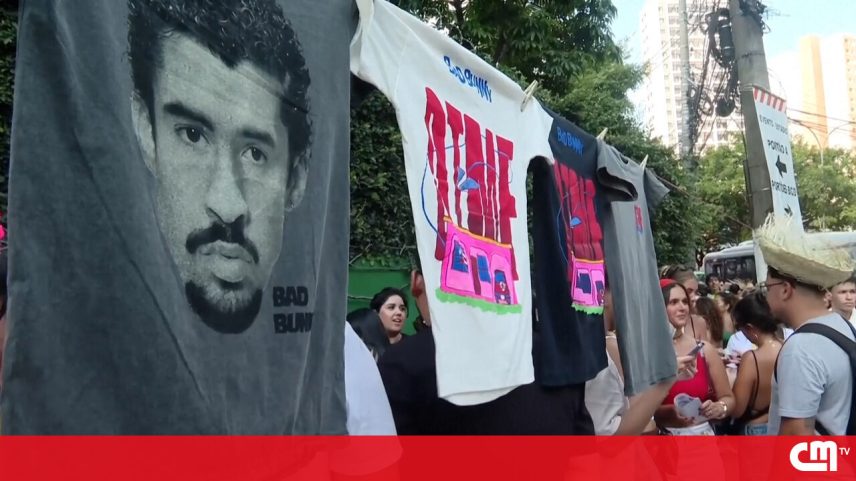 Bad Bunny em palco no Brasil