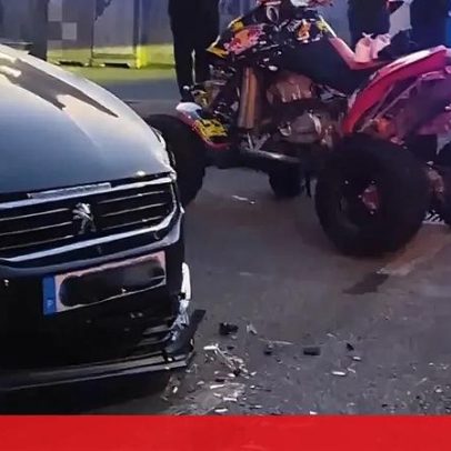 Despiste de moto-quatro em Bragança deixa um ferido