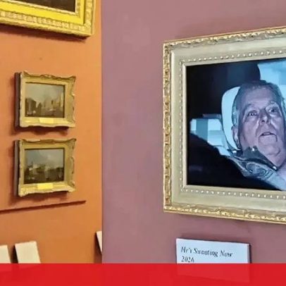 Ativistas penduram no Louvre imagem do ex-príncipe André a sair da prisão