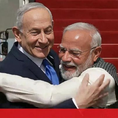 Netanyahu e Modi trocam abraço na chegada do primeiro-ministro indiano a Israel