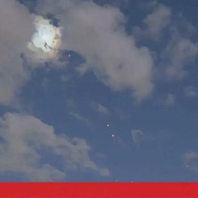 Explosões iluminam o céu de Telavive durante interceptação de mísseis iranianos