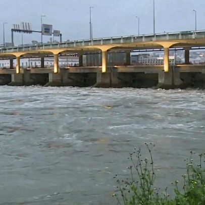Ponte de Louredo, rio Mondego, encerrada em Poiares devido ao mau tempo