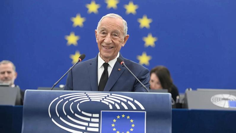 Marcelo Rebelo de Sousa discursa no Parlamento Europeu