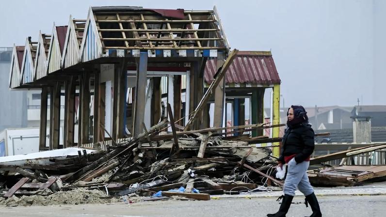 Marinha Grande após passagem da depressão Kristin