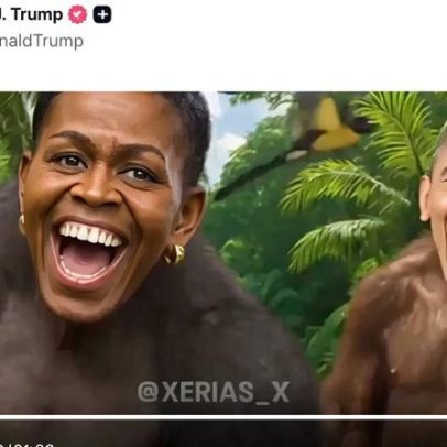 Casa Branca apaga publicação de Trump que comparava Obama a macacos