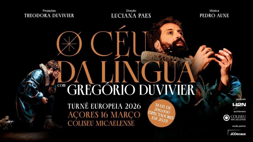Gregório Duvivier em digressão europeia com a peça "O Céu da Língua"