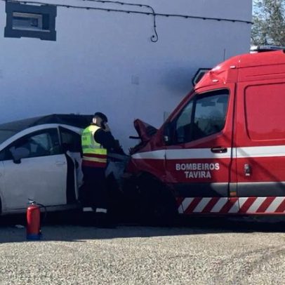 Idosa de 96 anos morre após colisão entre ambulância e carro em Faro