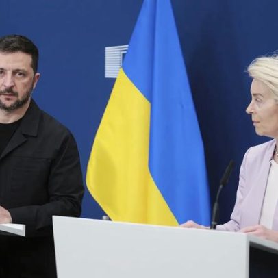 Von der Leyen e Costa em Kiev para assinalar quatro anos de coragem inabalável