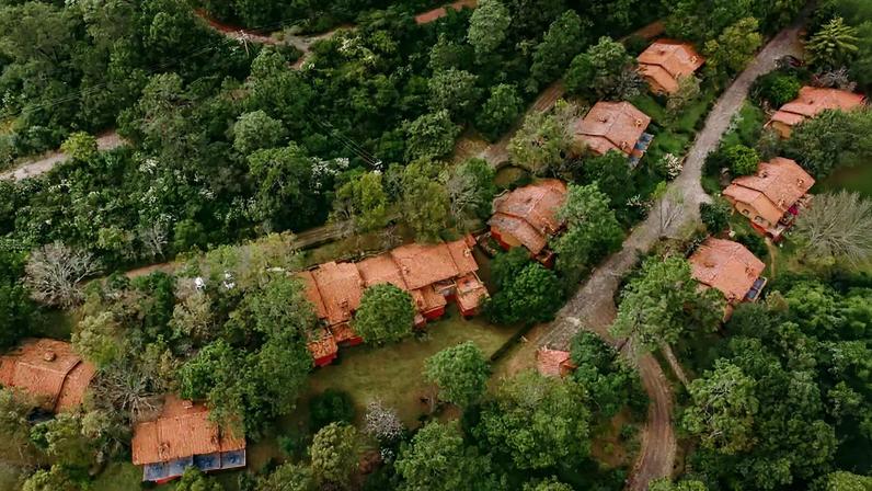 Vista aérea do condomínio Tapalpa Country Club, onde "El Mencho" se escondia