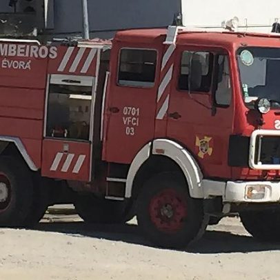 Incêndio num ecoponto obriga evacuação de supermercado em Évora