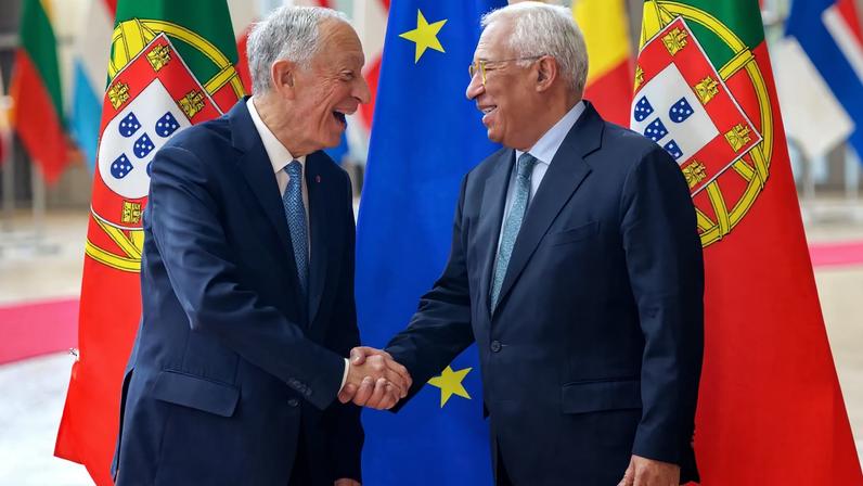 Marcelo Rebelo de Sousa e António Costa, em Bruxelas