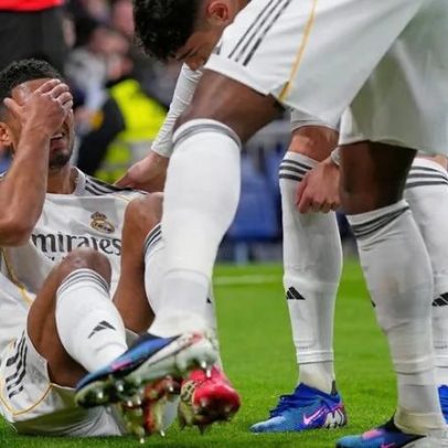 Real Madrid confirma lesão de Bellingham, fora da eliminatória com o Benfica