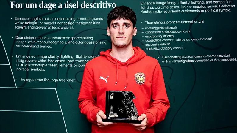 Martín Tejón recebe prémios de melhor jovem e melhor golo de dezembro