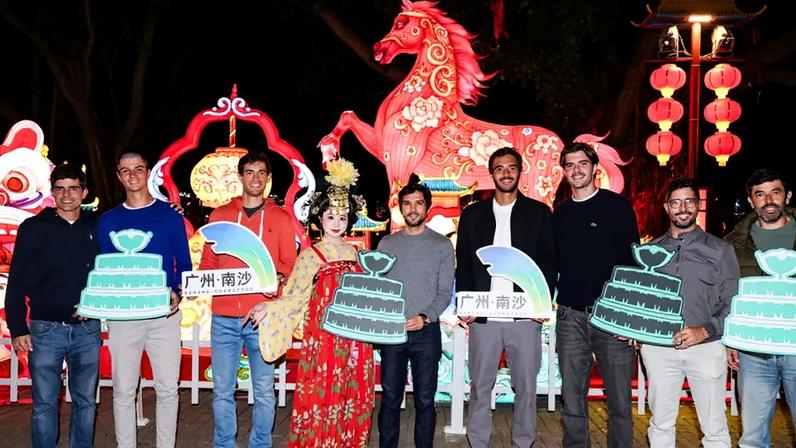 Comitiva portuguesa recebida em Guangzhou para a Taça Davis