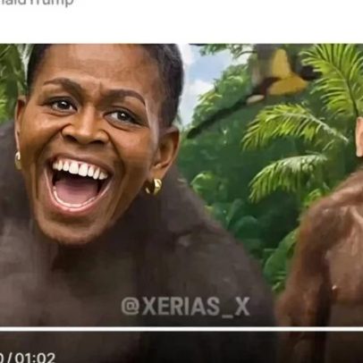 Trump partilha vídeo em que o casal Obama é retratado como macacos
