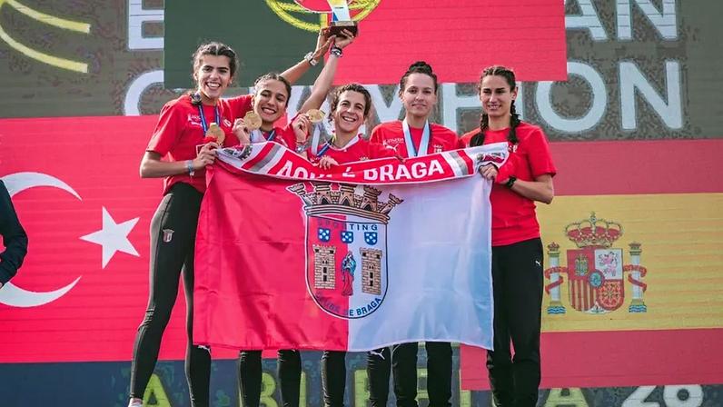 Sp. Braga celebra títulos europeus de corta-mato
