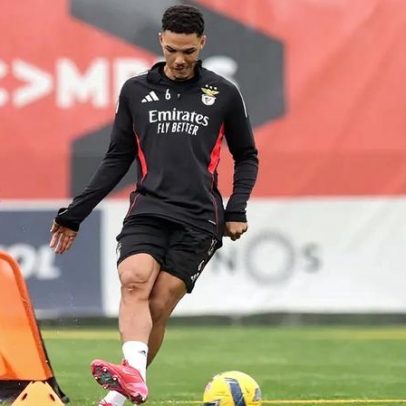 Bah e Ríos integram a preparação do Benfica para o jogo com o Santa Clara