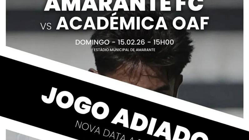 Amarante comunicou adiamento nas redes sociais