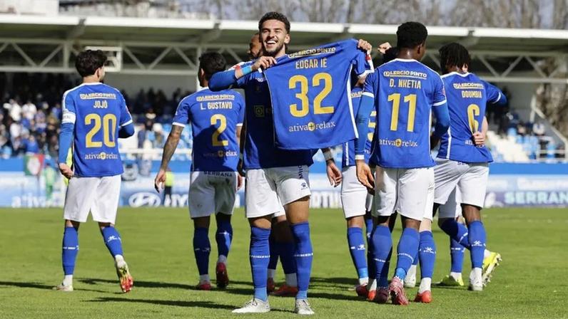 Gui Meira celebra o golo apontado ao Chaves