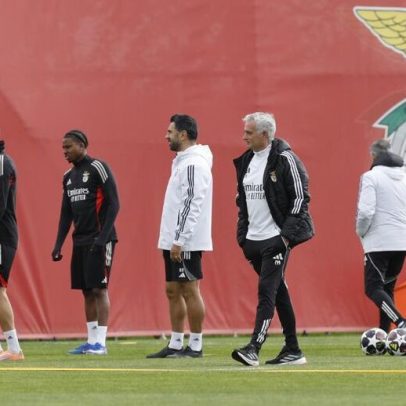 Benfica realiza treino em Madrid