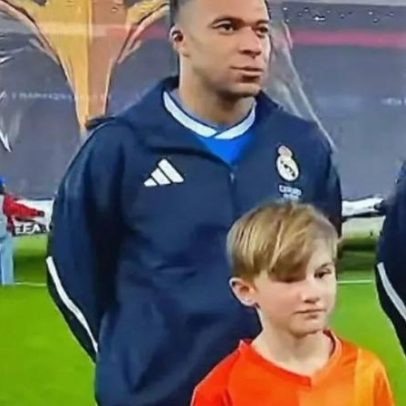 Filho de Fejsa realiza sonho ao entrar em campo na Luz ao lado de Mbappé
