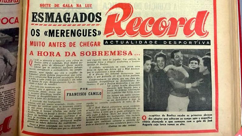 Há 61 anos, o Benfica goleava o Real Madrid por 5-1