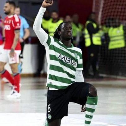 Zicky Té faz gesto antirracista após marcar contra o Benfica