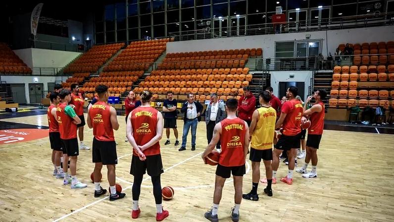Seleção de basquetebol prepara jogo de qualificação para o Mundial'2027 em Coimbra