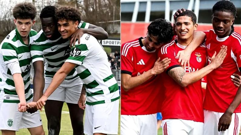 Sporting e Benfica já conhecem adversários nos 'quartos' da Youth League