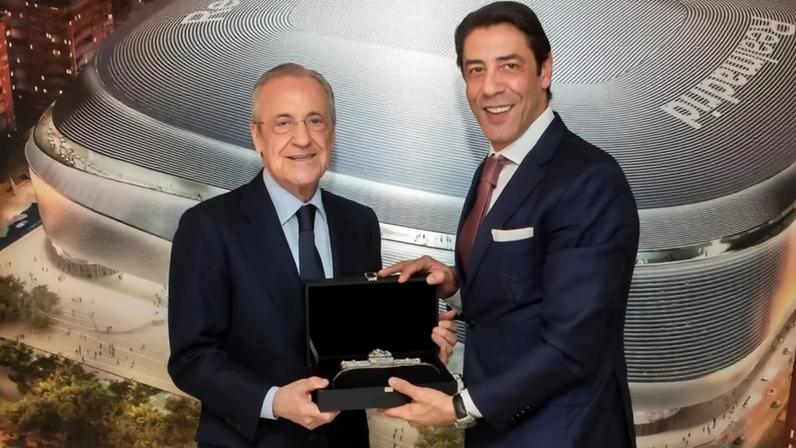 Florentino Pérez e Rui Costa, presidentes de Real Madrid e Benfica