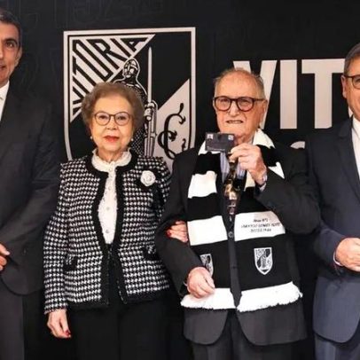 Novo sócio principal do V. Guimarães homenageado antes da receção ao Alverca