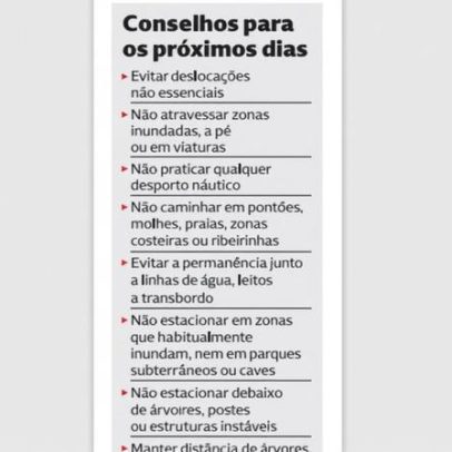 País em alerta por mau tempo: recomendações para os próximos dias