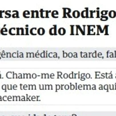 Menino de nove anos aciona o INEM e salva a mãe