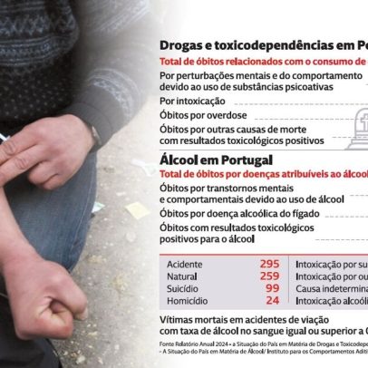 Álcool e drogas causam mais de 200 mortes por mês