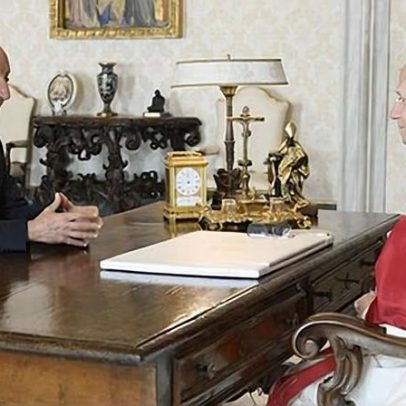 Marcelo reuniu-se a sós com o Papa Leão XIV durante 25 minutos