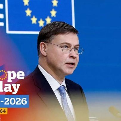 Dombrovskis comenta conflito Irão-Ucrânia, segundo Europe Today