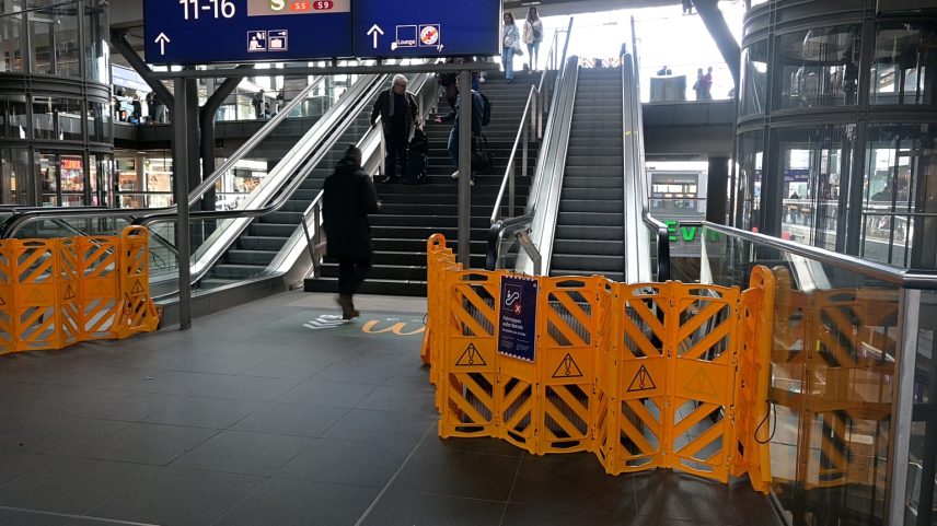 Caos na Estação Central de Berlim: mais da metade das escadas não funcionam