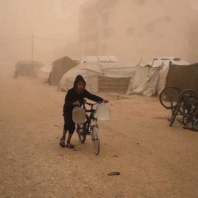 Forte tempestade de areia atinge a Faixa de Gaza