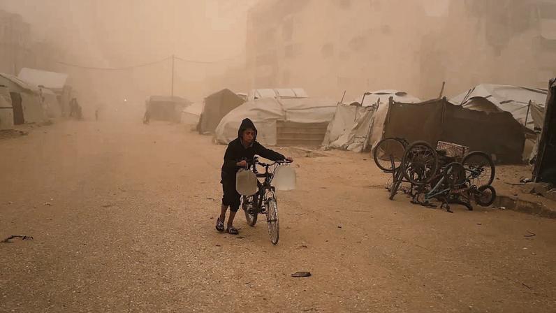 Forte tempestade de areia atinge a Faixa de Gaza