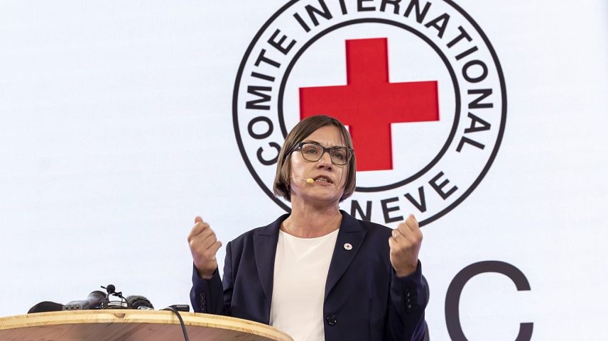 Presidente do Comité Internacional da Cruz Vermelha, Mirjana Spoljaric Egger, 12 de agosto de 2024 em Genebra, Suíça