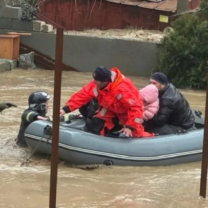Fortes inundações atingem o Cáucaso do Norte, na Rússia