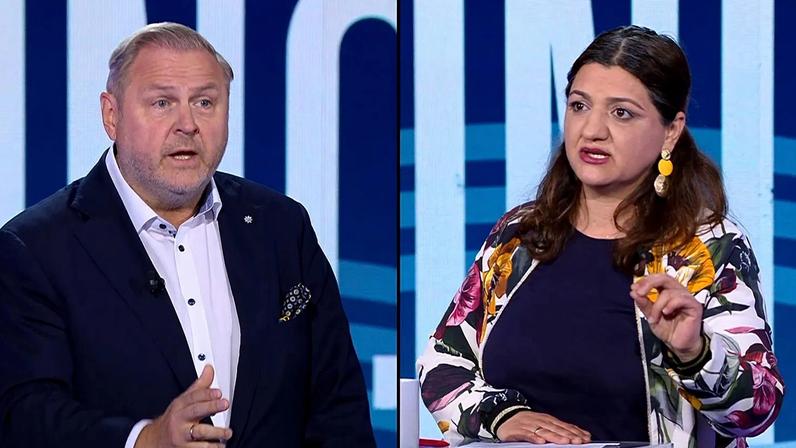 Os eurodeputados Riho Terras (PPE) e Özlem Demirel (A Esquerda)