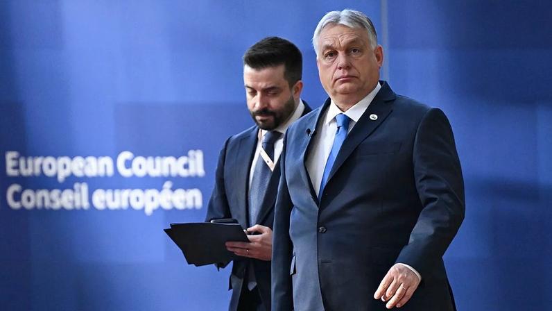 Viktor Orban na Cimeira da UE.