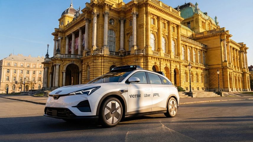 Verne, Uber e Pony.ai lançam serviço comercial de robotáxis na Europa