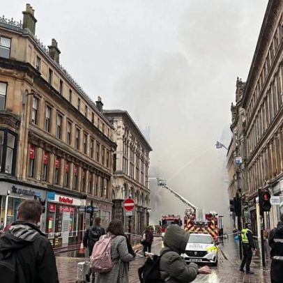 Incêndio junto à Glasgow Central provoca perturbações graves no transporte
