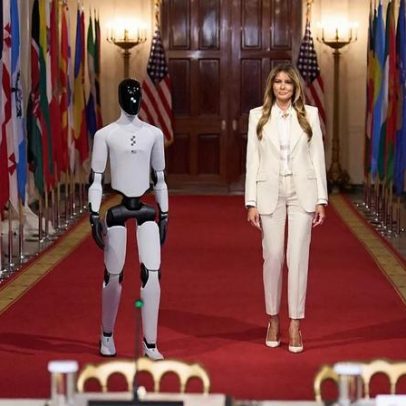 Melania Trump apresenta robô humanoide e IA em cimeira global de educação
