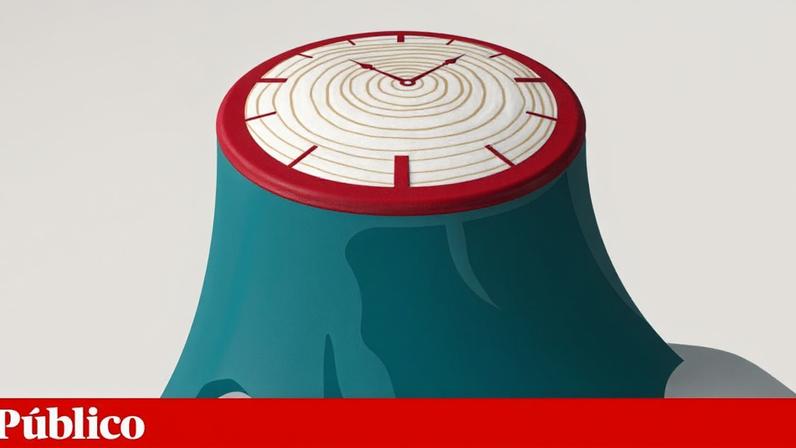 Ilustração do “relógio” criado pelos cientistas pode prever aproximadamente o início dos sintomas da doença de Alzheimer