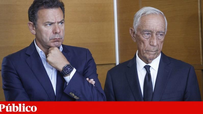 O Presidente da República, Marcelo Rebelo de Sousa, e o primeiro-ministro, Luís Montenegro