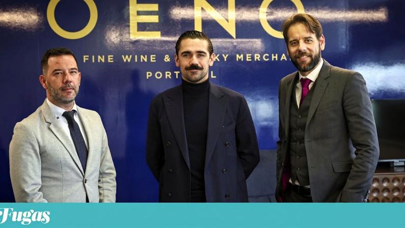 O ex-CEO da Oeno, Michael Doerr, e os brokers portugueses da corretora: Daniel da Silva (à esquerda) e Tiago Stattmiller