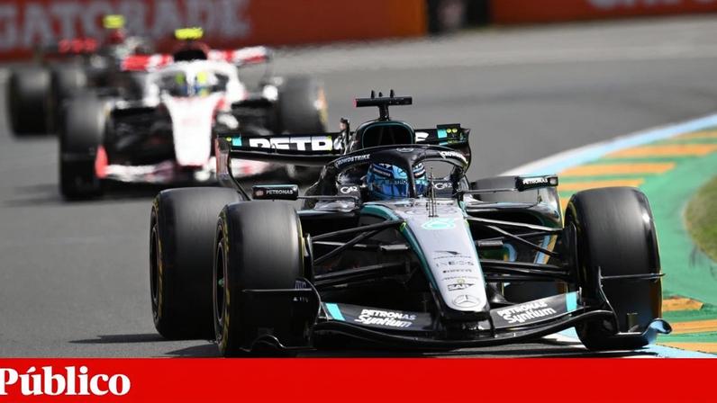 George Russell (Mercedes), durante os treinos livres desta sexta-feira, na Austrália